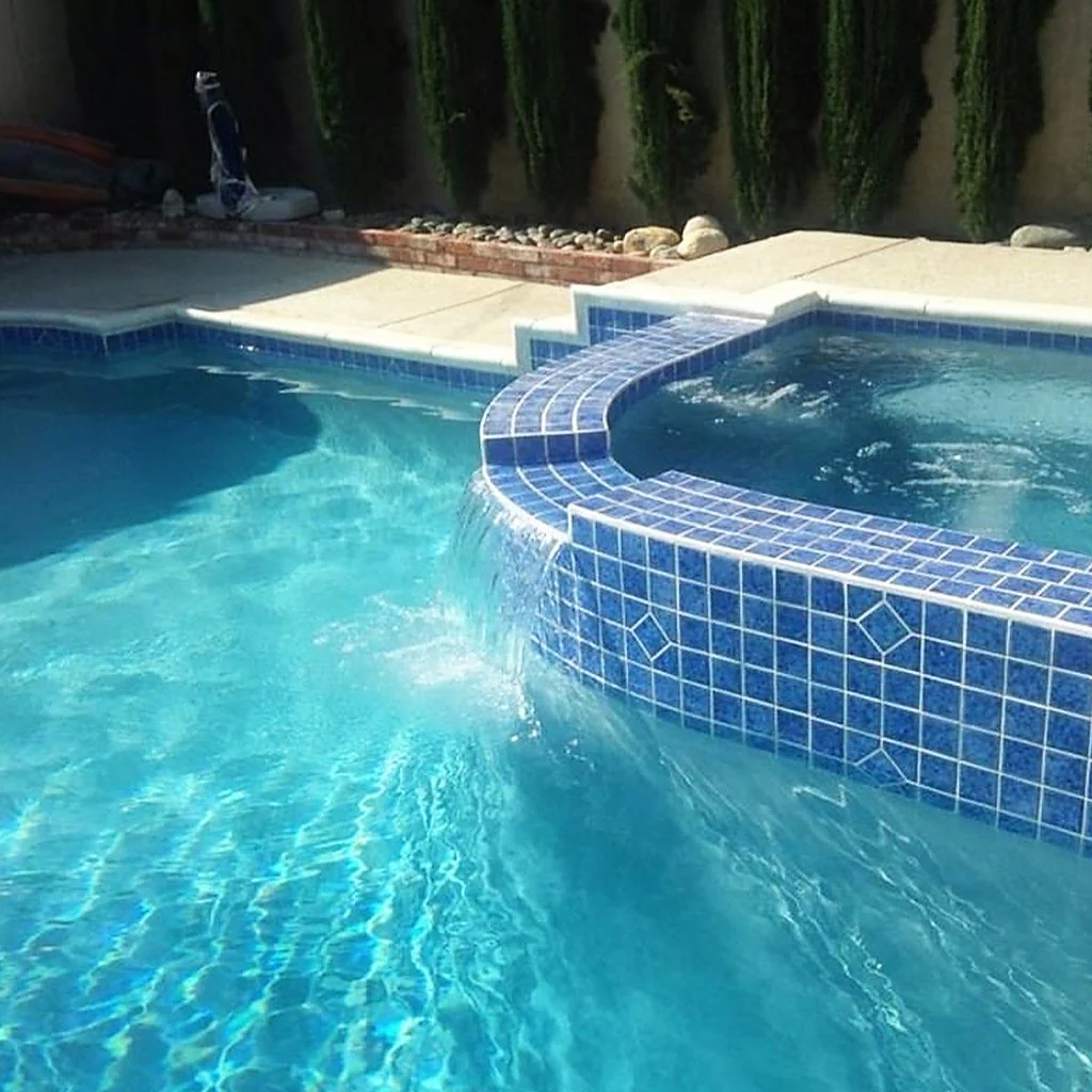 Crystal Blue, 3" x 3" - Porcelain Pool Tile - Image 4