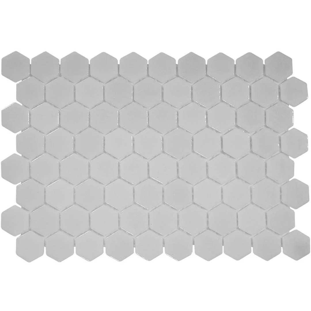 Crystal Cove, Hexagon Mosaic - Glass Tile