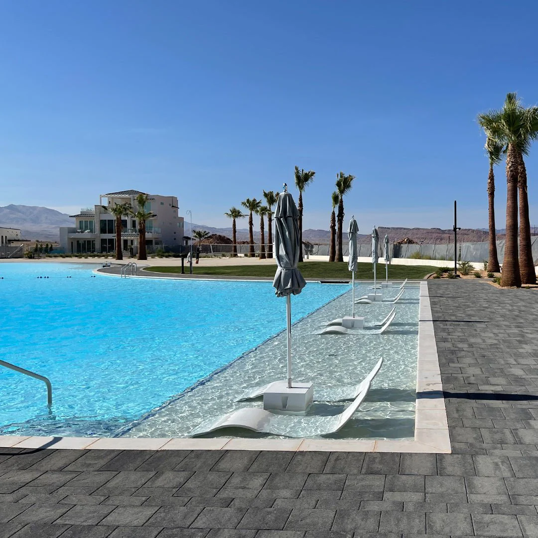 Curve II Chaise Lounger (Set of Two) - Luxury Concrete Pool Lounge Chair - Image 13