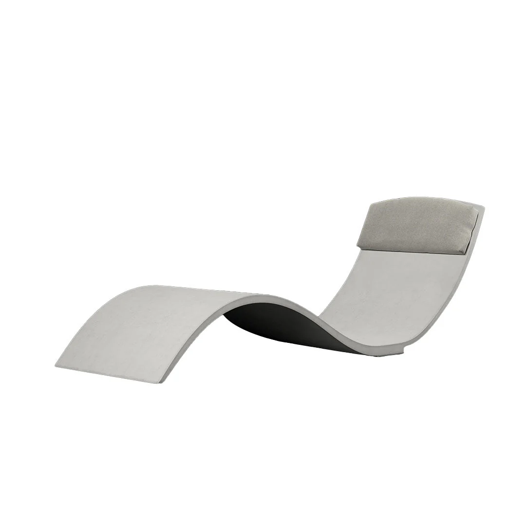 Curve II Chaise Lounger (Set of Two) - Luxury Concrete Pool Lounge Chair - Image 18