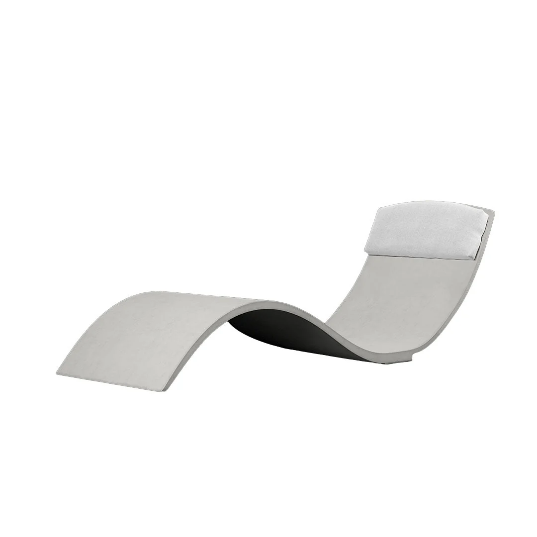 Curve II Chaise Lounger (Set of Two) - Luxury Concrete Pool Lounge Chair - Image 19