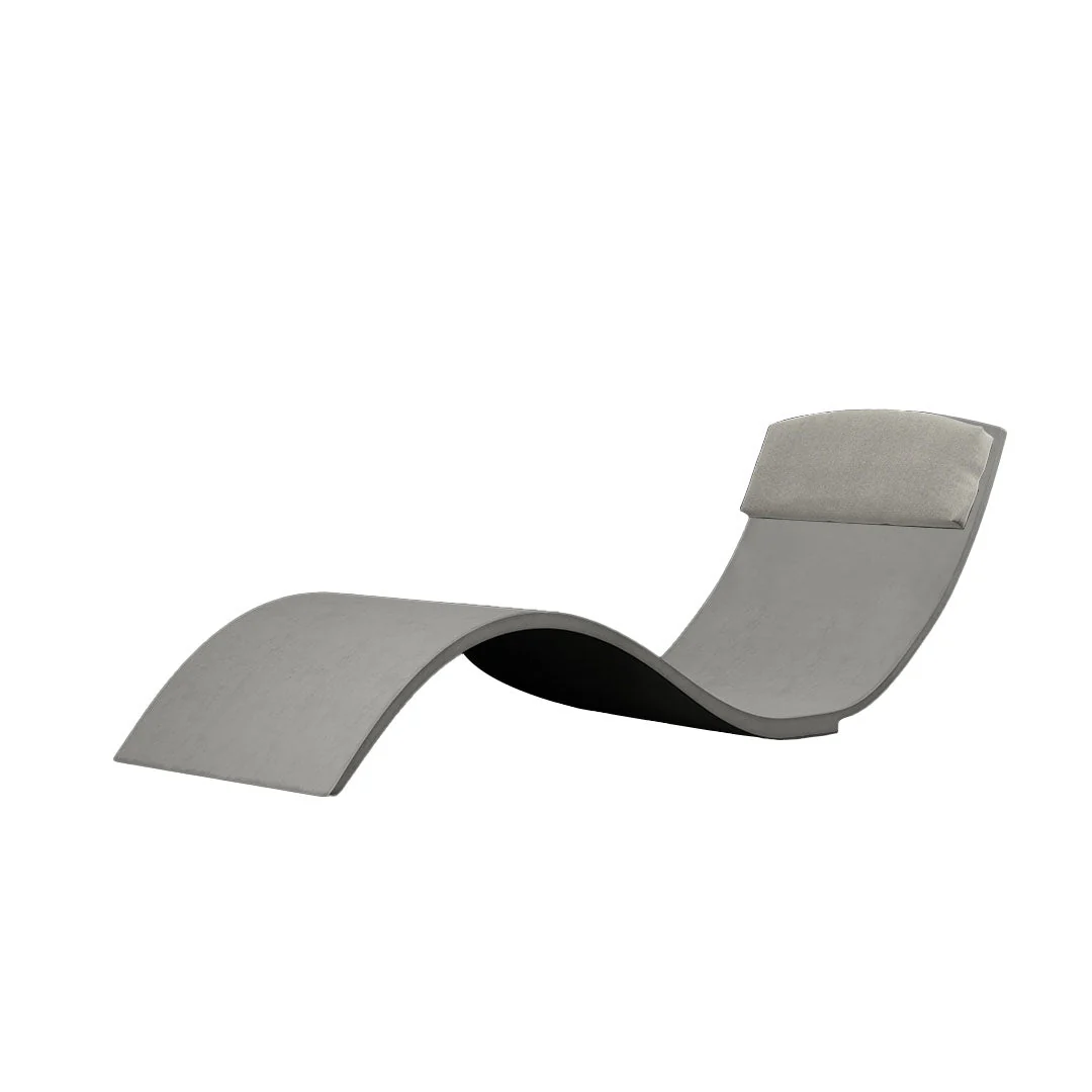 Curve II Chaise Lounger (Set of Two) - Luxury Concrete Pool Lounge Chair - Image 26