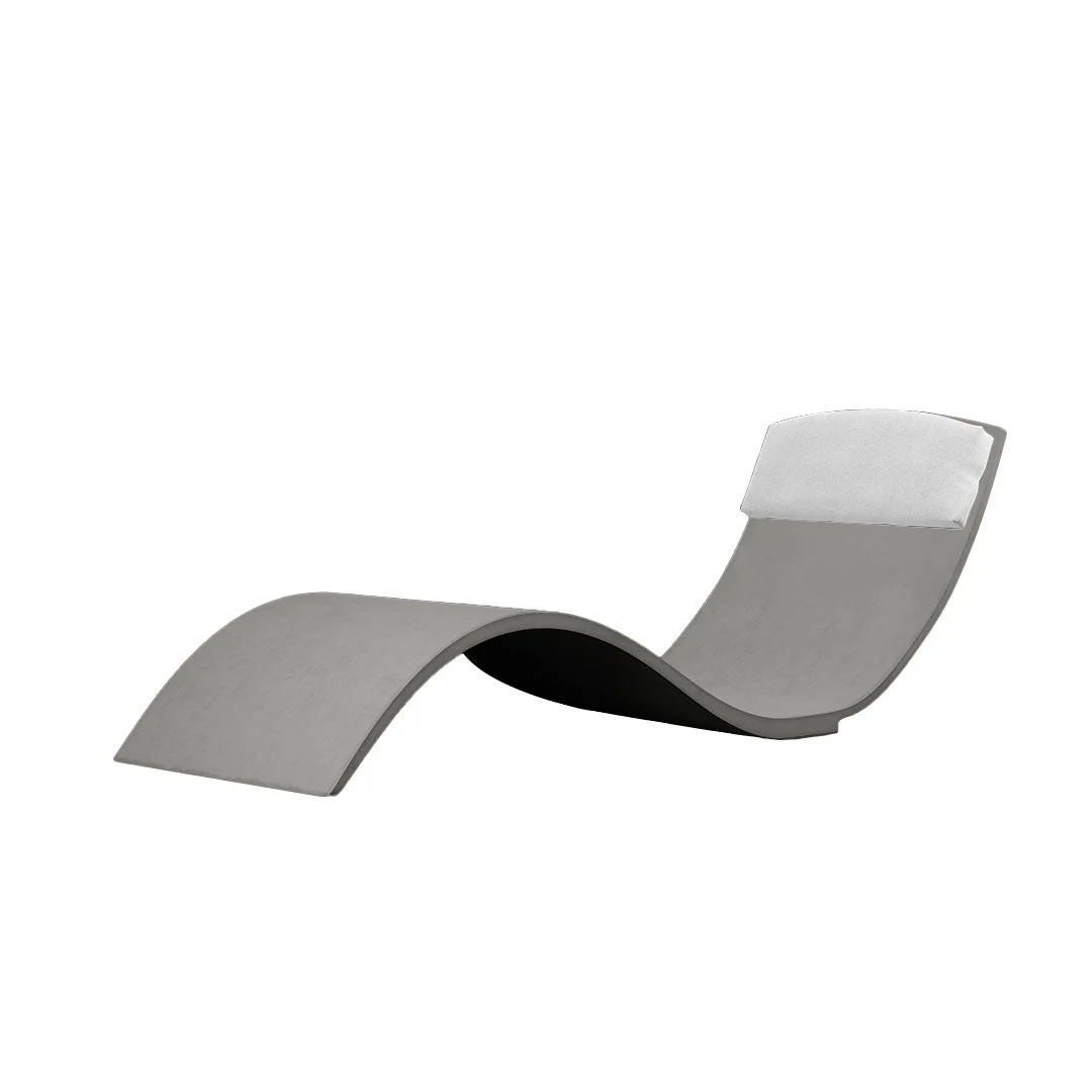 Curve II Chaise Lounger (Set of Two) - Luxury Concrete Pool Lounge Chair - Image 27
