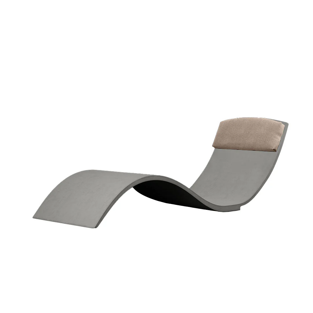 Curve II Chaise Lounger (Set of Two) - Luxury Concrete Pool Lounge Chair - Image 29