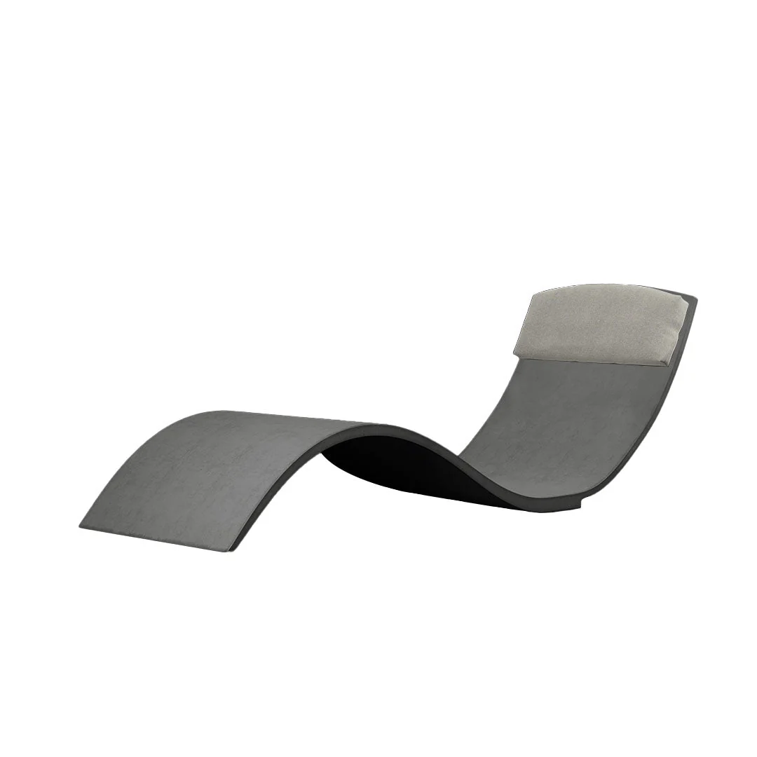 Curve II Chaise Lounger (Set of Two) - Luxury Concrete Pool Lounge Chair - Image 34