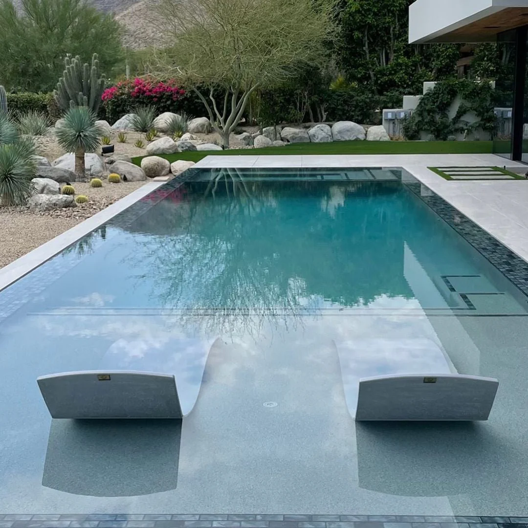 Curve II Chaise Lounger (Set of Two) - Luxury Concrete Pool Lounge Chair - Image 6