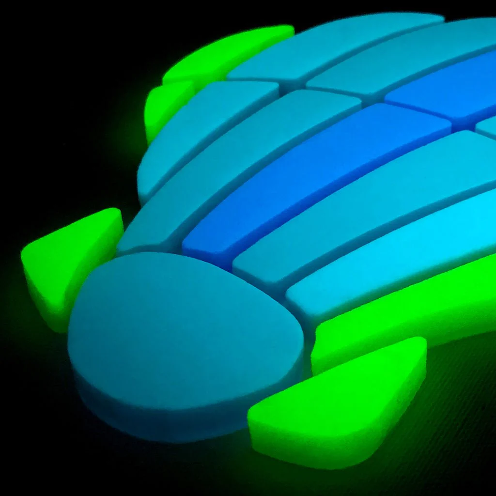 Curved Scallop Shell, Medium - Glow in the Dark Pool Mosaic - Image 4