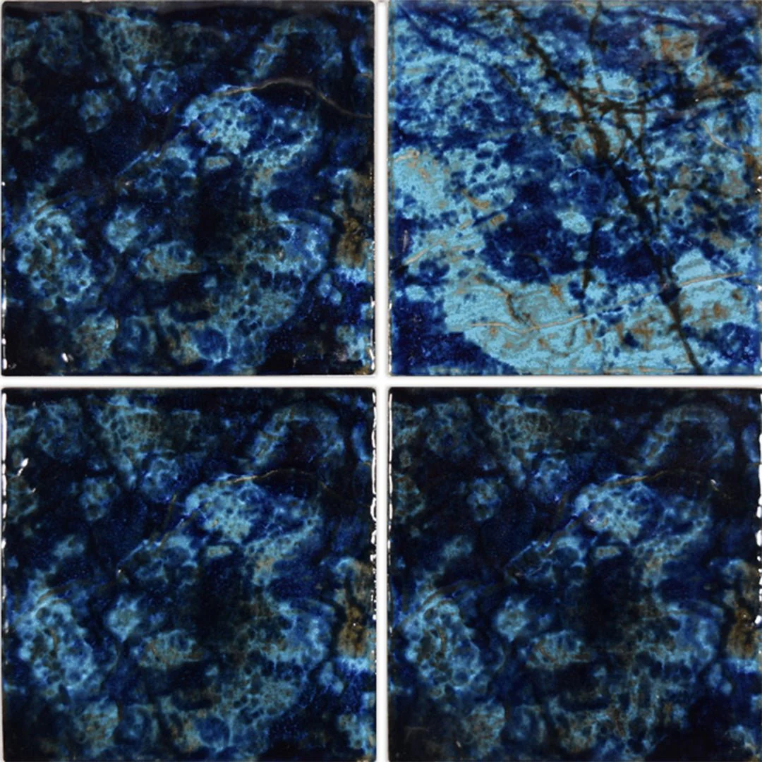 Cyan Blue, 6" x 6" - Porcelain Pool Tile
