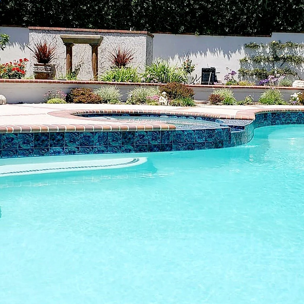 Cyan Blue, 6" x 6" - Porcelain Pool Tile - Image 2
