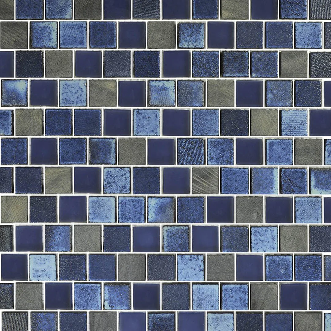 Dark Blue Blend, 1" x 1" - Glass Tile