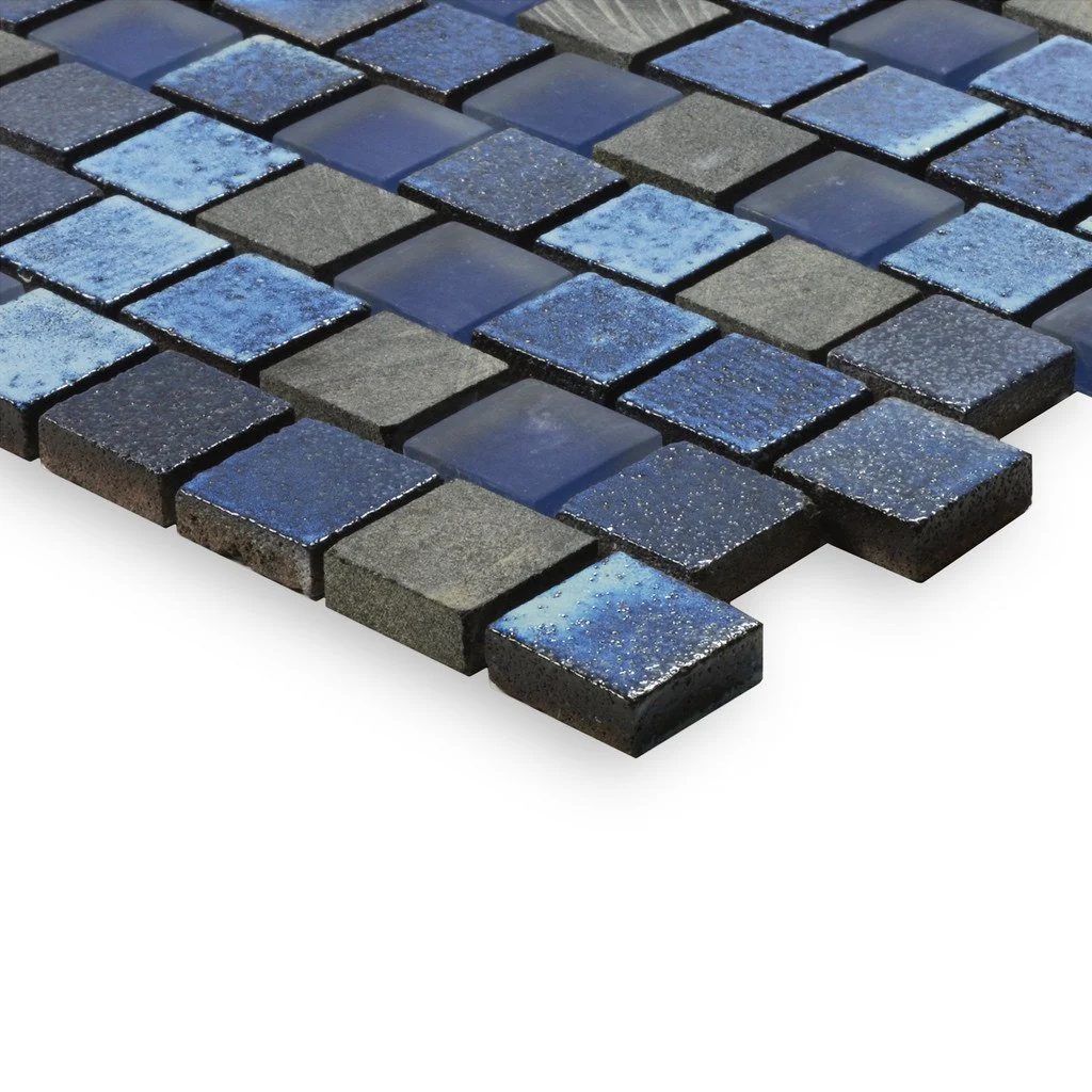 Dark Blue Blend, 1" x 1" - Glass Tile - Image 4