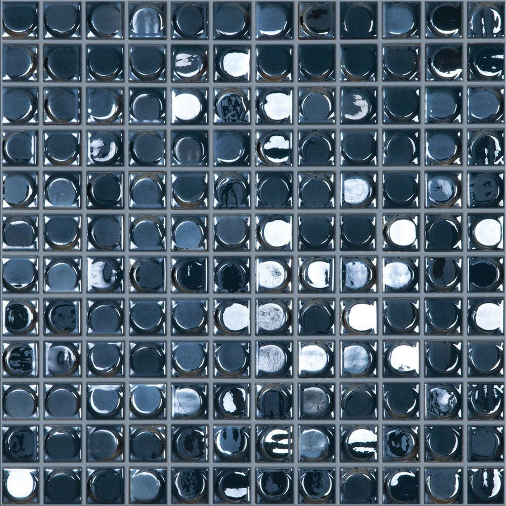 Dark Blue Iridescent, 1" x 1" - Glass Tile