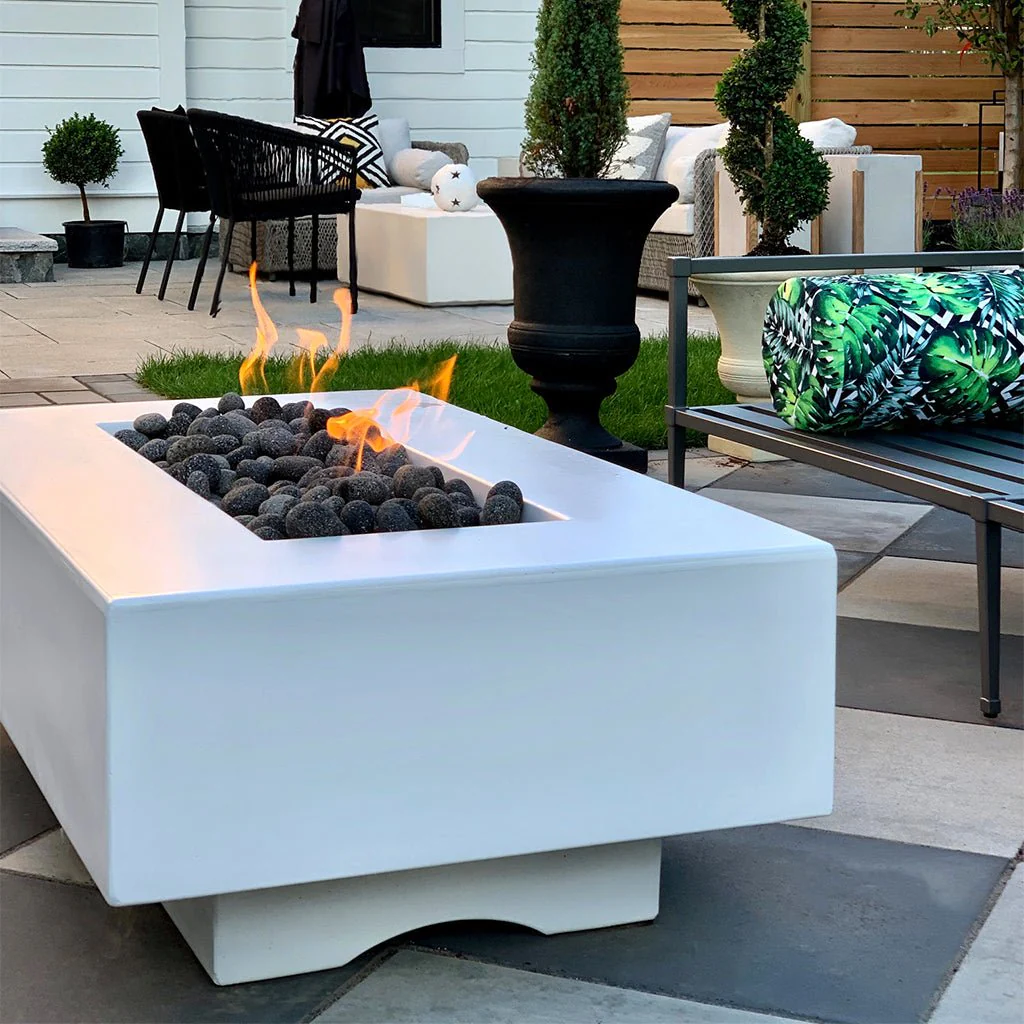 Del Mar 48" Fire Table, GFRC Concrete - Fire Pit - Image 3
