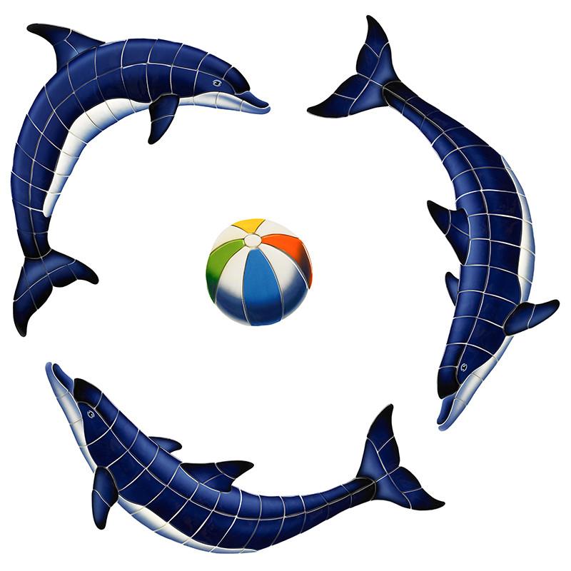 Dolphin Group - Pool Mosaic