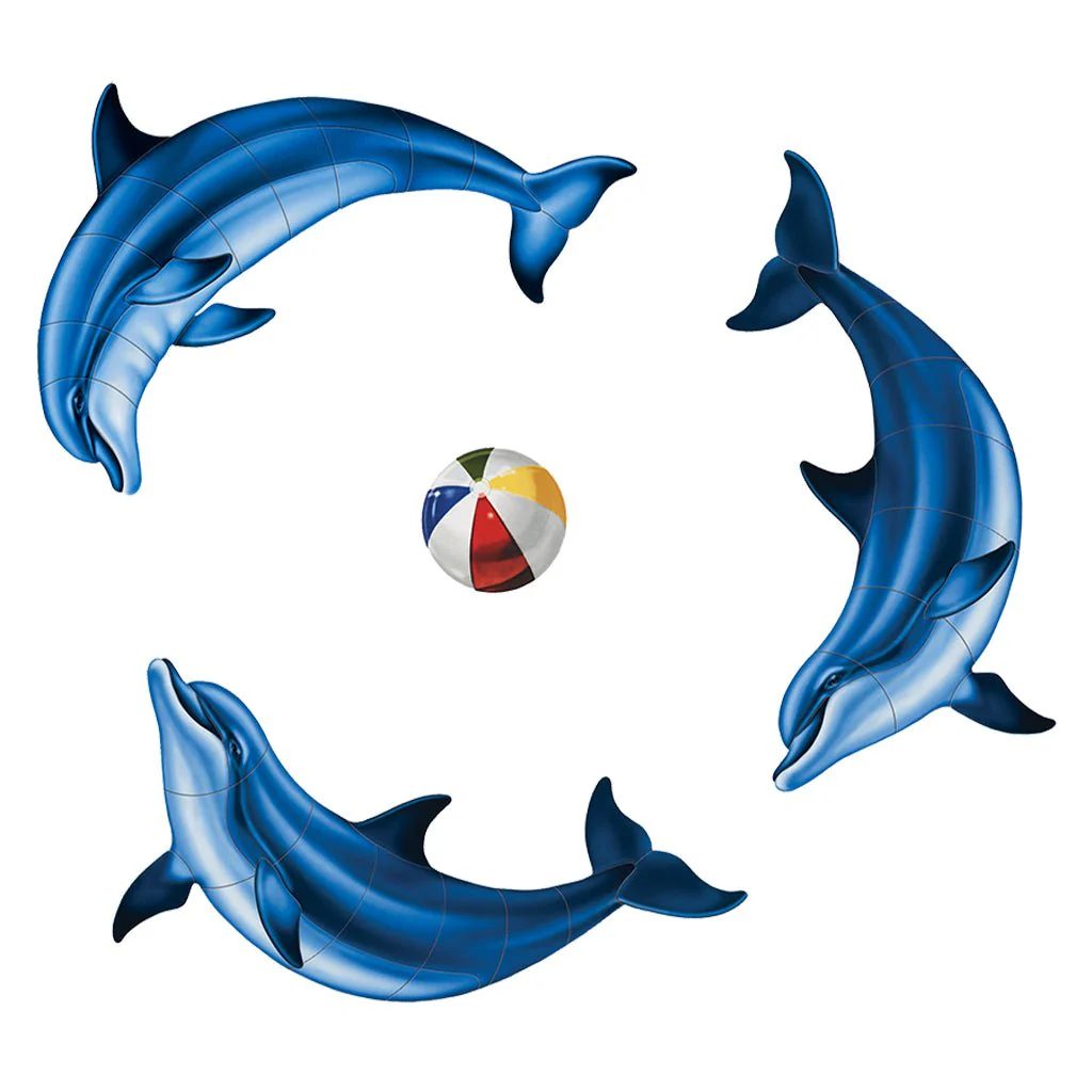 Dolphin Group, Bottlenose - Pool Mosaic
