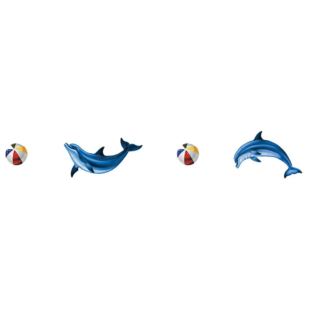 Dolphin Step Markers - Pool Mosaic