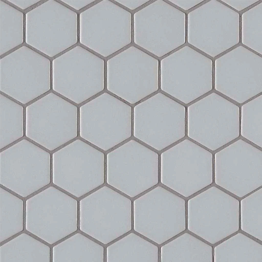Domino Matte Gray, Hexagon Mosaic - Porcelain Tile