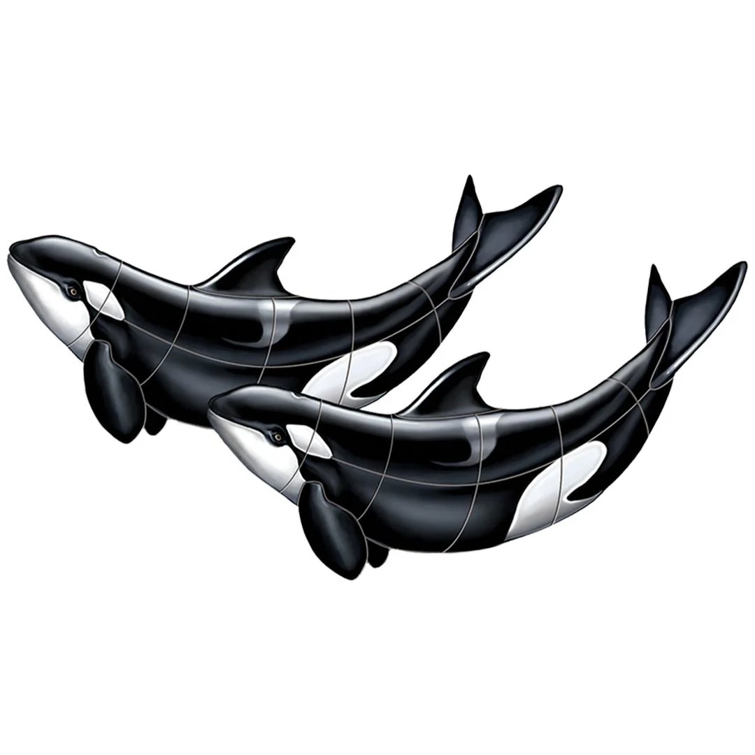 Double Orca - Pool Mosaic