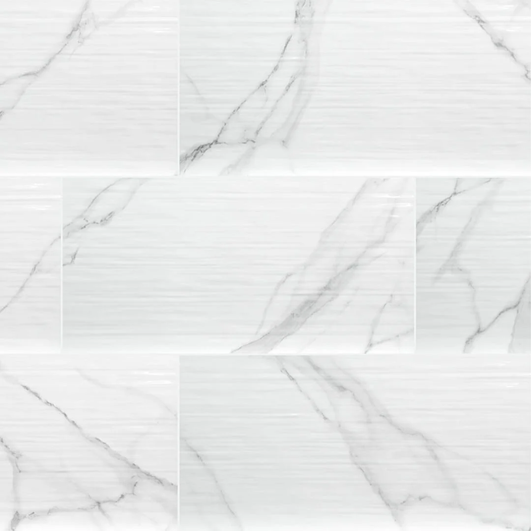 Dymo Statuary Stripe White, 12" x 24" - Ceramic Tile