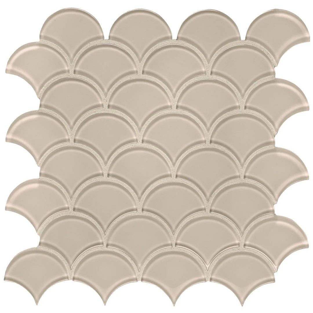 Earth, Scallop - Glass Tile
