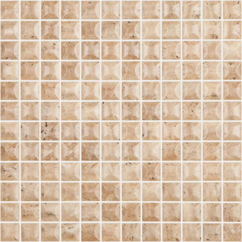 Edna Travertino Beige MT 4101B, 1" x 1" - Glass Tile