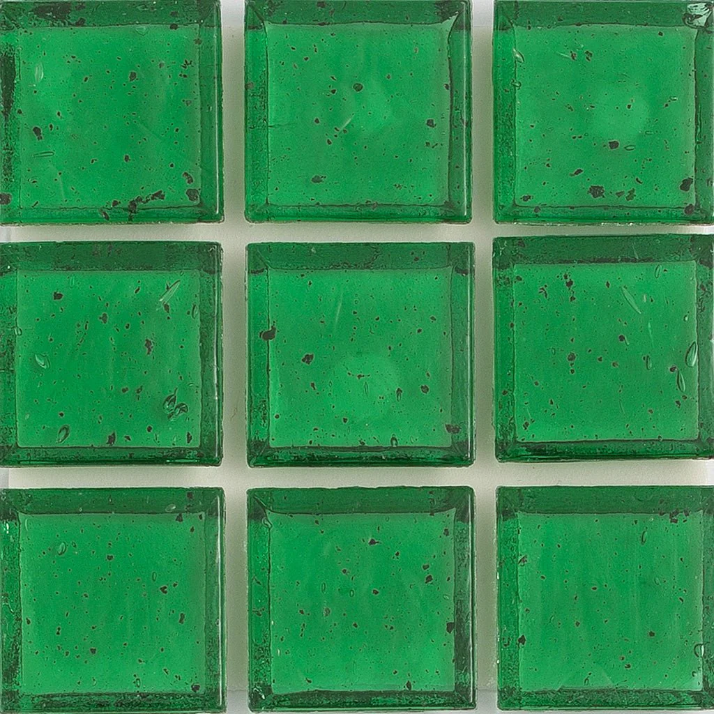 Emerald Clear, 1" x 1" - Glass Tile