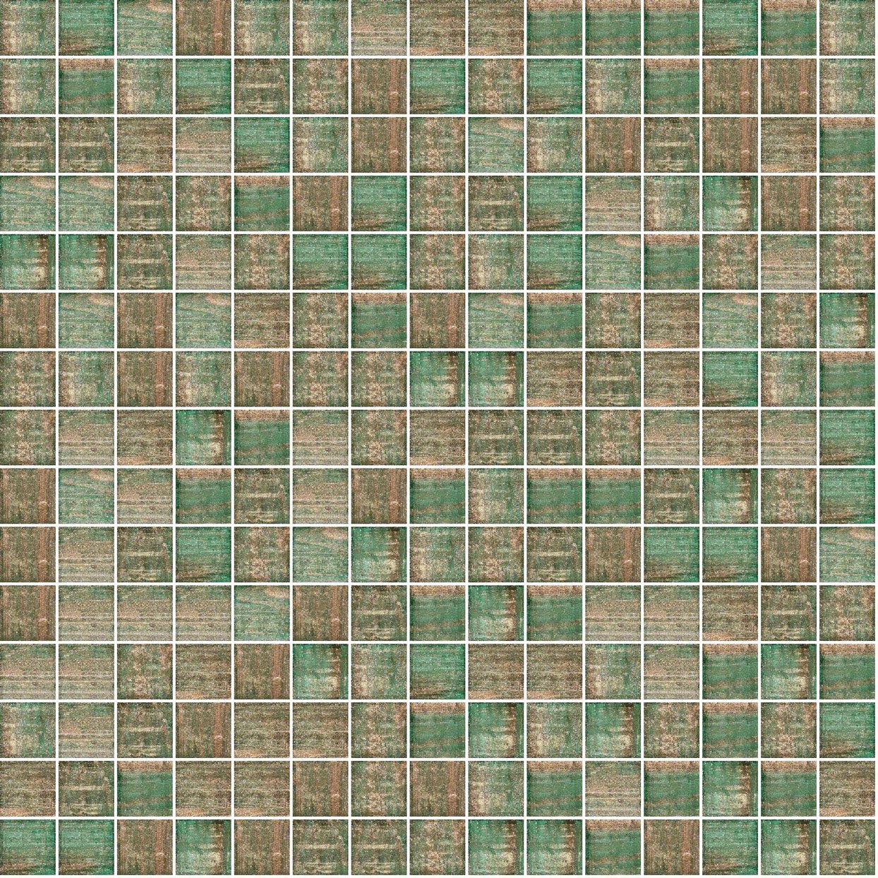235 Emerald Sparkle, 3/4" x 3/4" - Glass Tile - Image 3