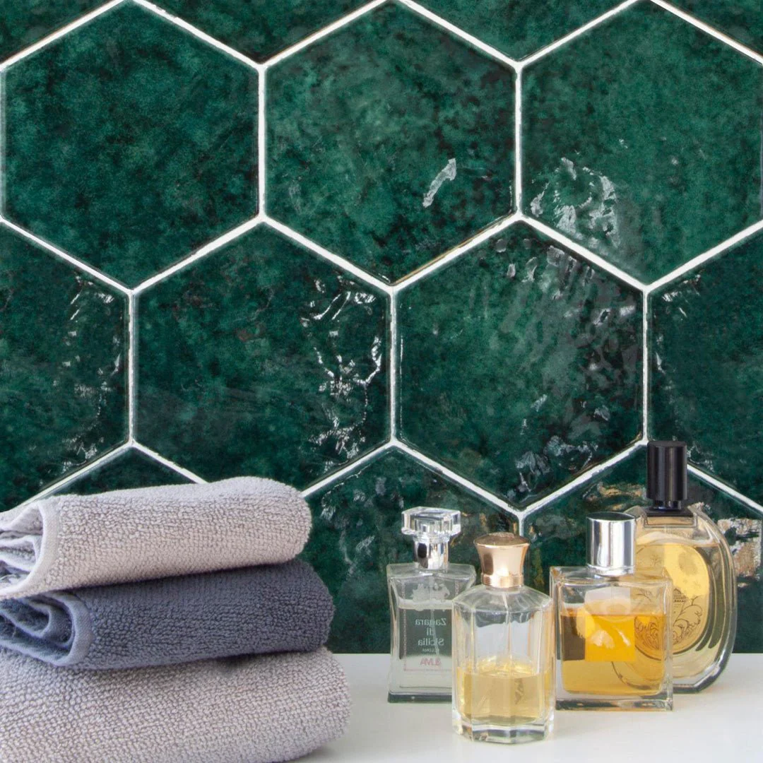 Esamarine Verde, Hexagon - Ceramic Tile - Image 2