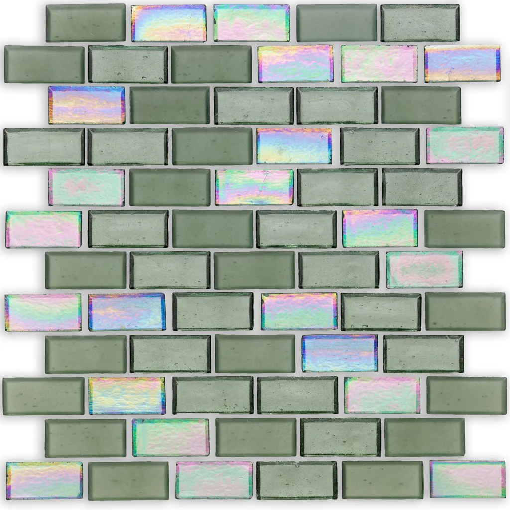 Fins, 1" x 2" Staggered - Glass Tile