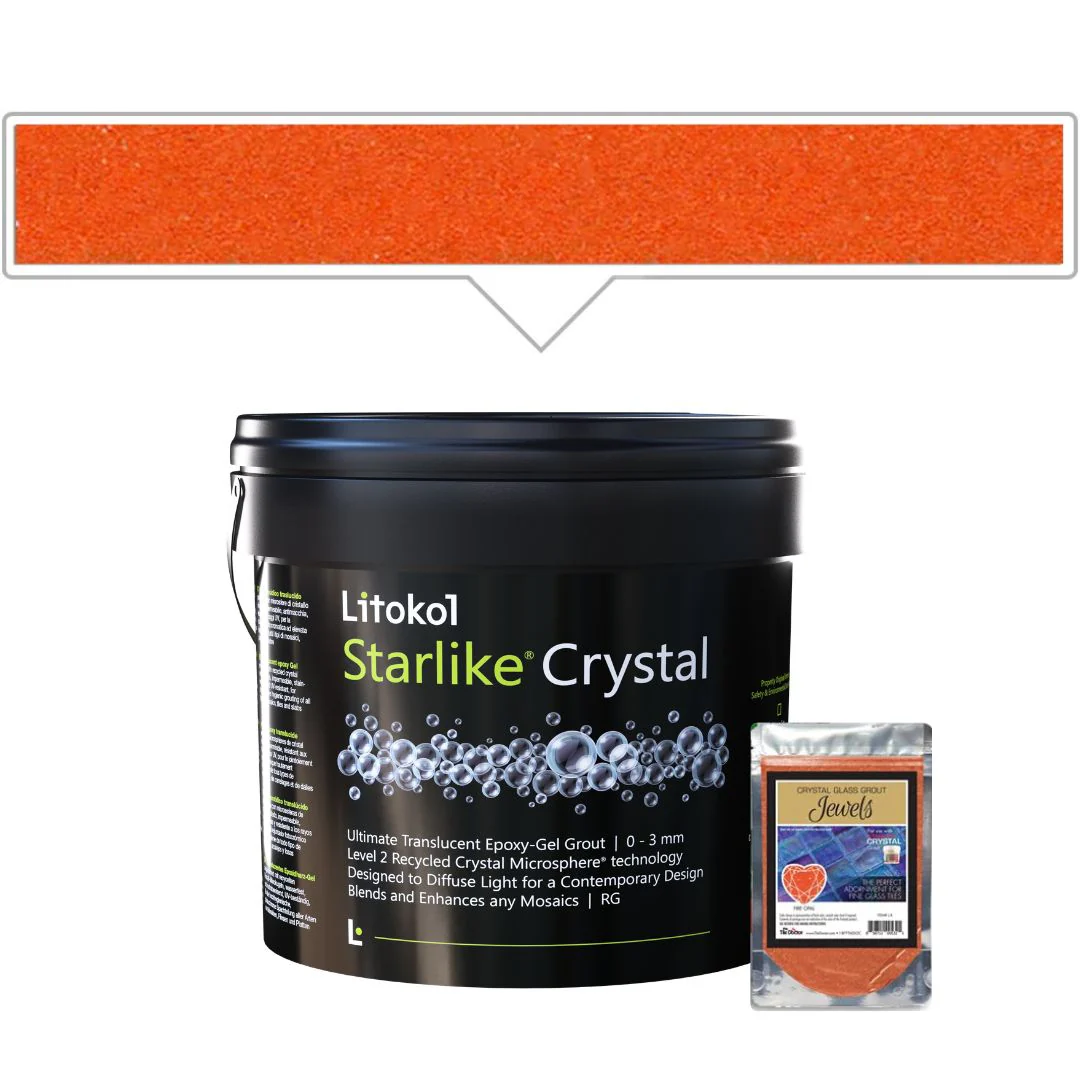 Fire Opal J.8, 5.5lb Pail + Color Pack - Tile Grout