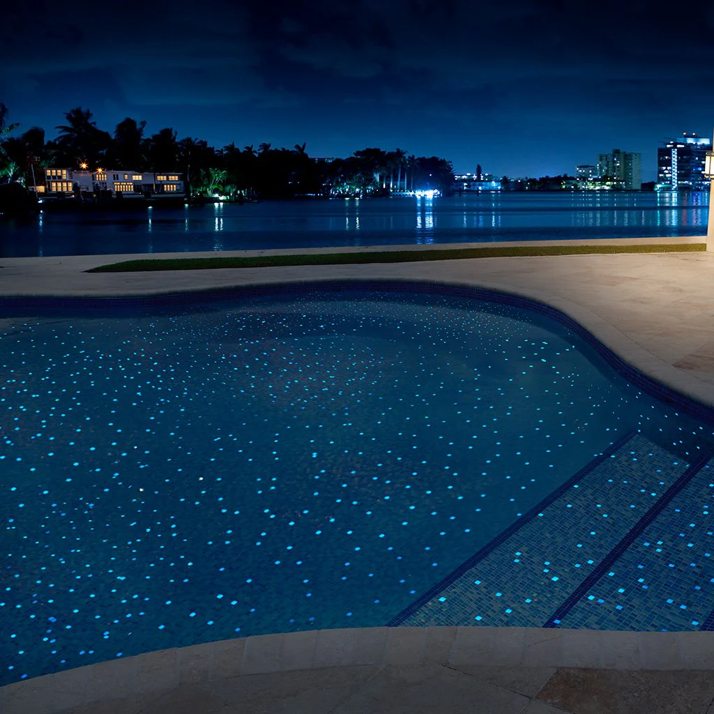 Fireglass 106, 107, 800 - Blue Blend, 1" x 1" - Glass Tile - Image 3