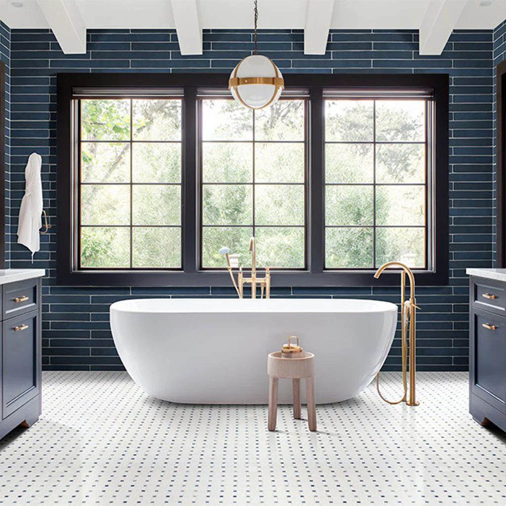 Flamenco Hale Navy, 2" x 18" - Porcelain Tile - Image 2
