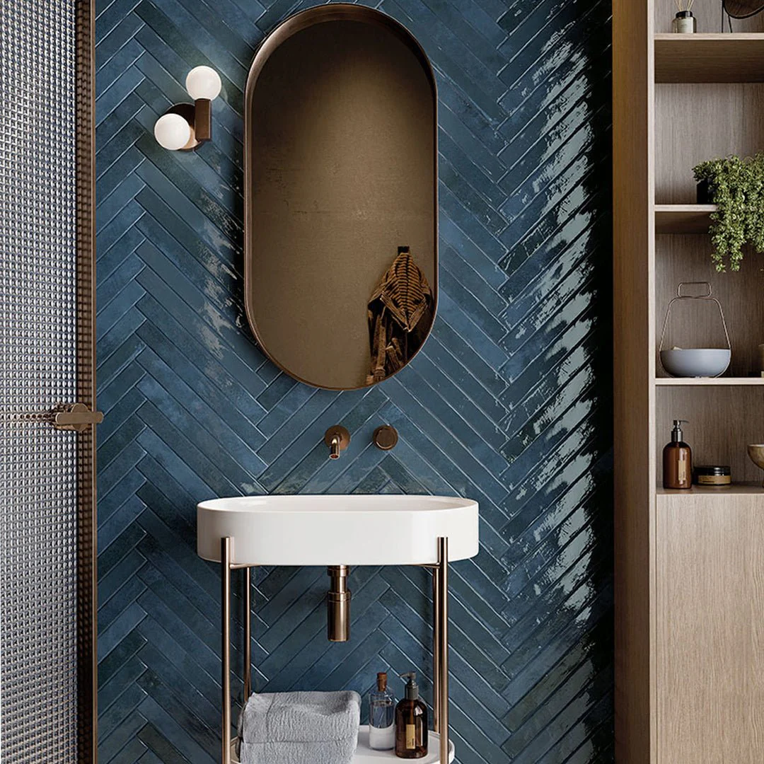Flamenco Hale Navy, 2" x 18" - Porcelain Tile - Image 4