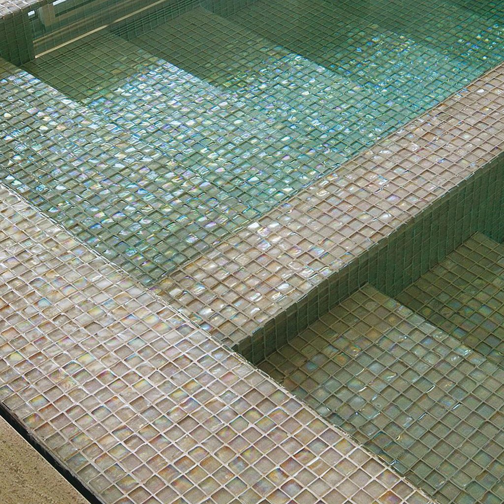 Flax Cubes, 7/8" x 7/8" - Glass Tile - Image 2