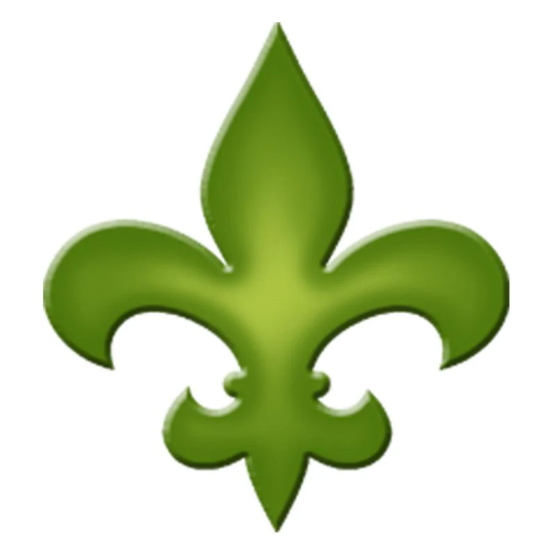Fleur De Lis Step Marker - Green (Set of 3) - Pool Mosaic