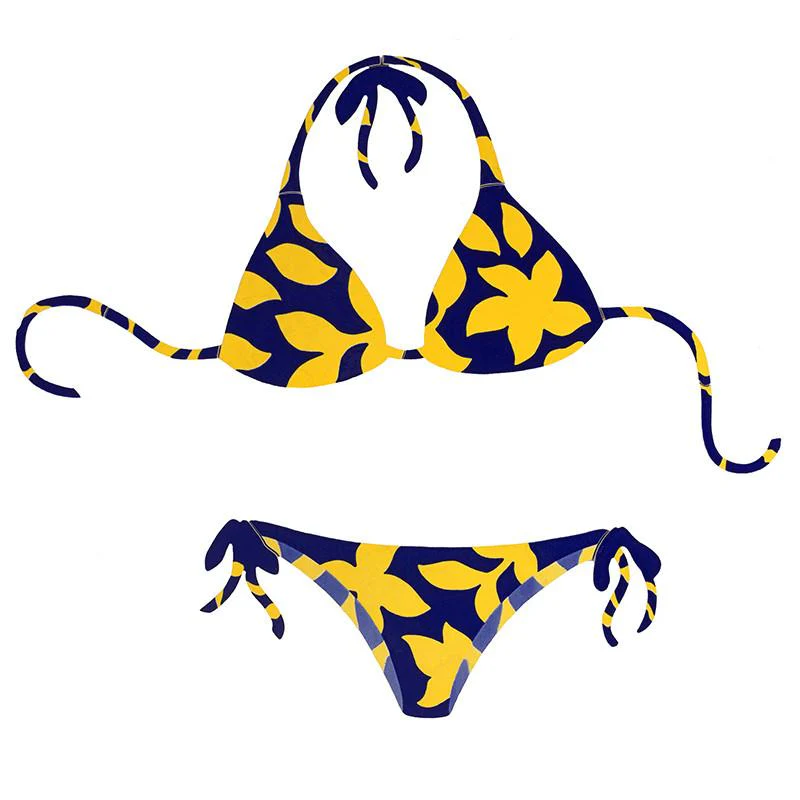 Floral Bikini, Porc Yellow & Blue - Pool Mosaic