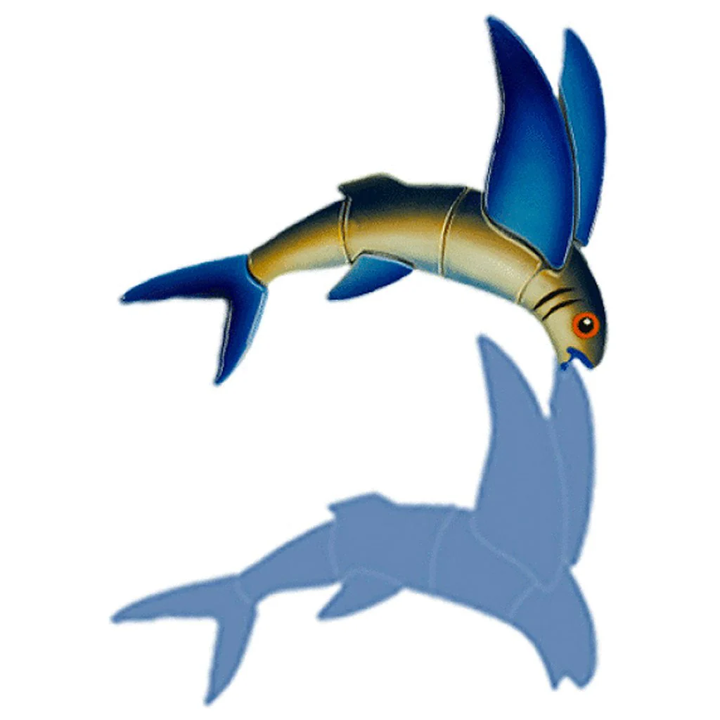 Flying Fish-A w/Shadow - Pool Mosaic