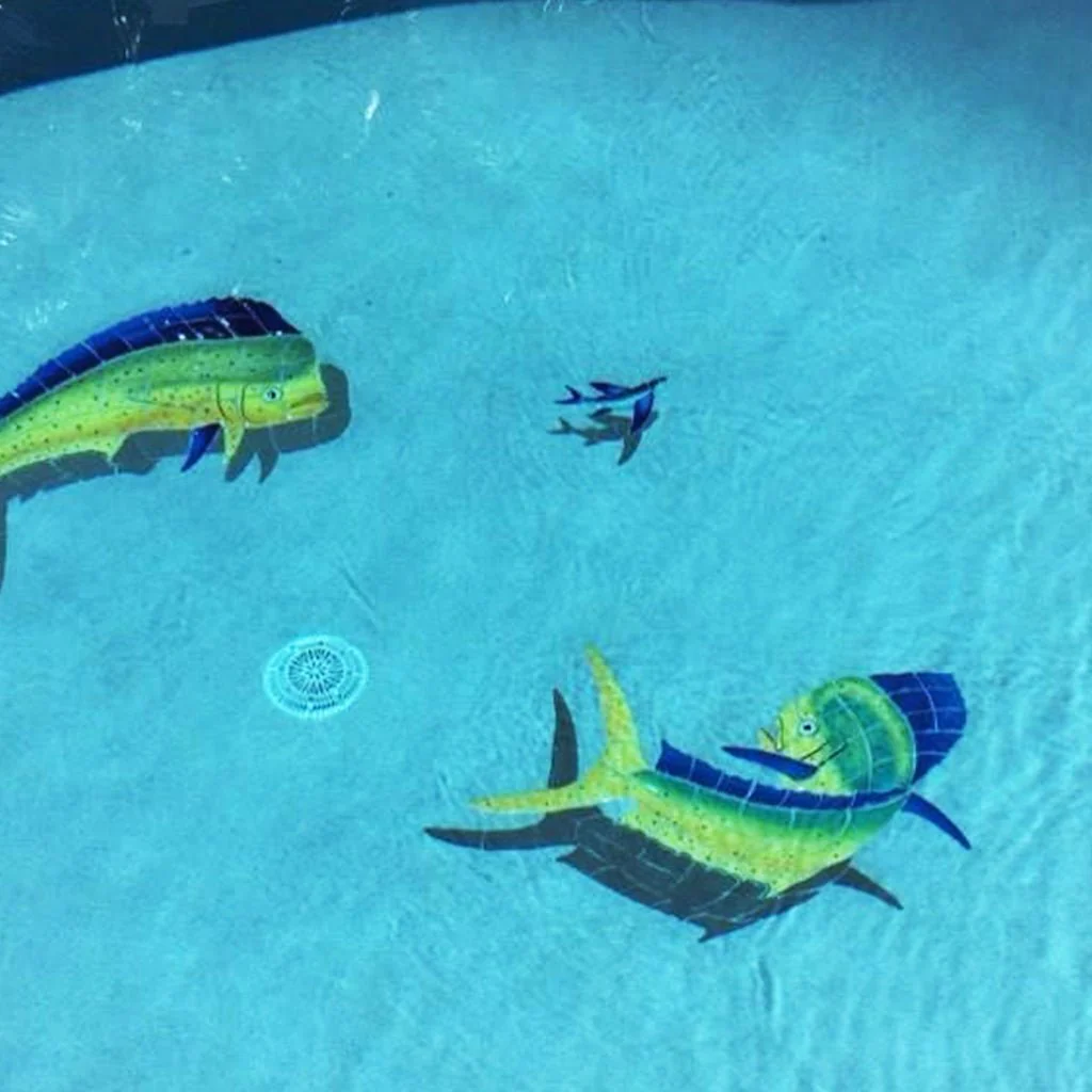 Flying Fish-B  w/Shadow - Pool Mosaic - Image 2