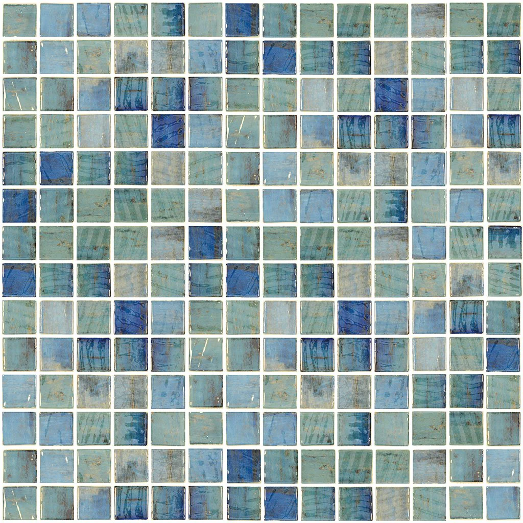 Forest Blue, 1" x 1" - Glass Tile