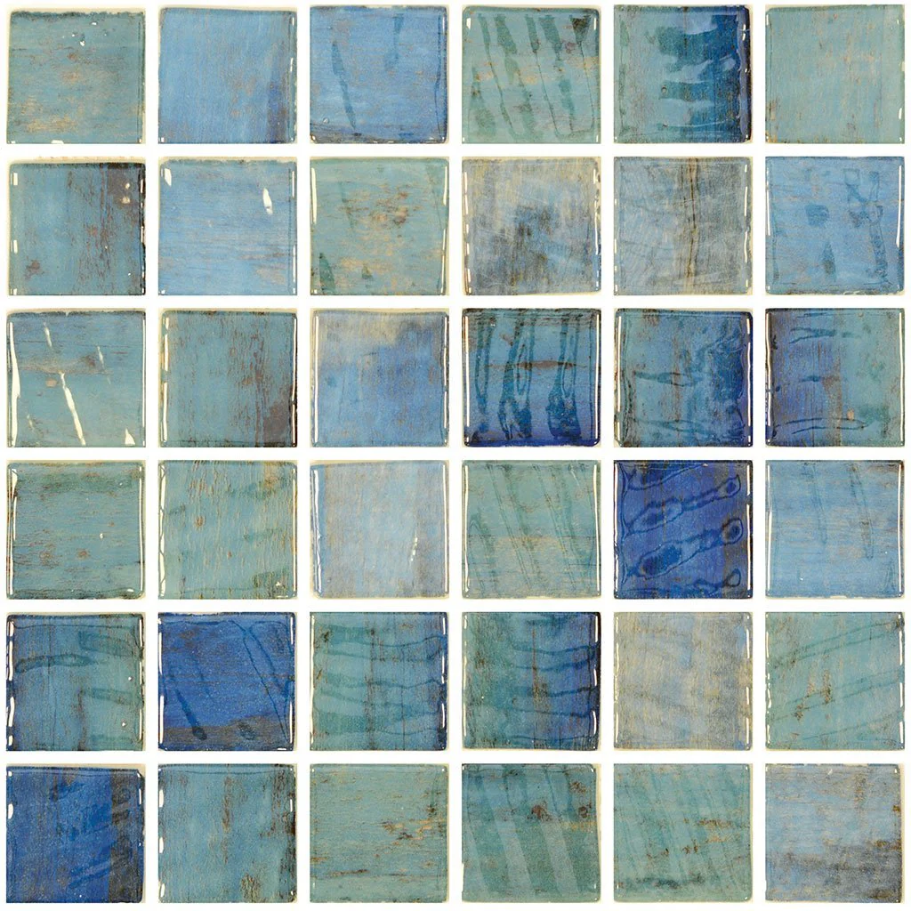 Forest Blue, 2" x 2" - Glass Tile