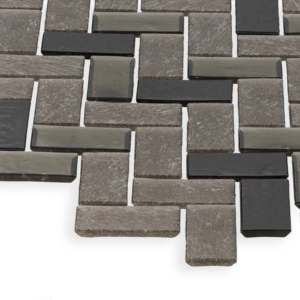 Fossil, Herringbone - Glass Tile - Image 2