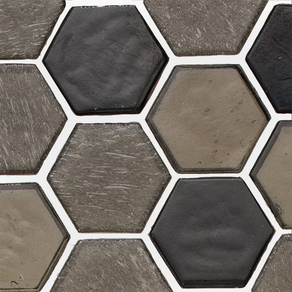 Fossil, Hexagon Mosaic - Glass Tile - Image 3