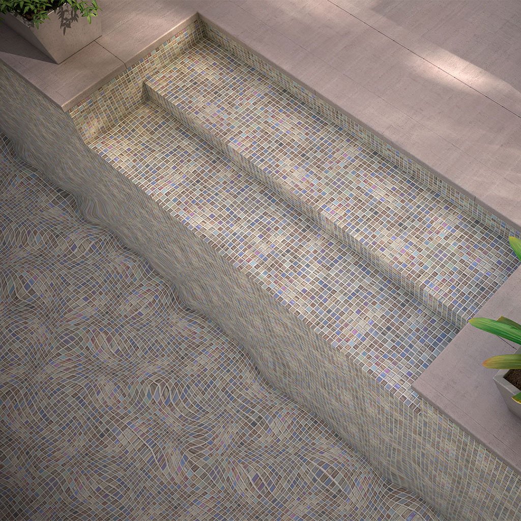 Fusion Grey, 1" x 1" - Glass Tile - Image 2