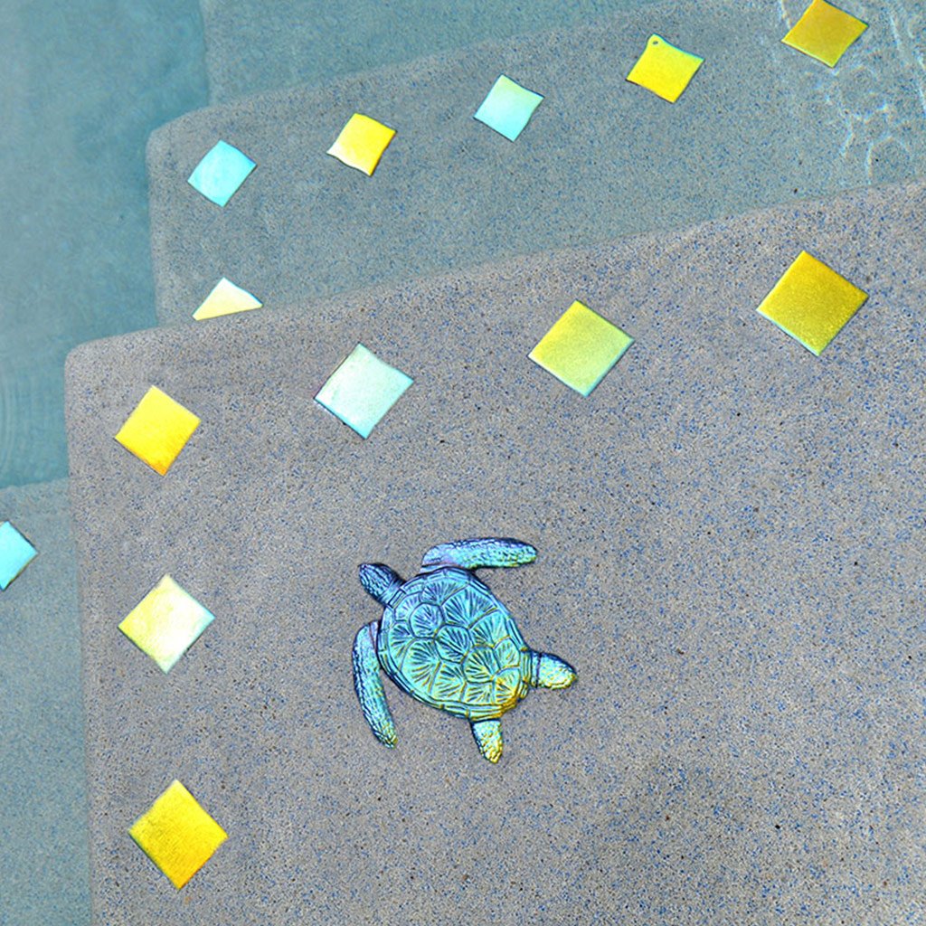 Fusion Loggerhead Turtle - Rainbow - Pool Mosaic - Image 2