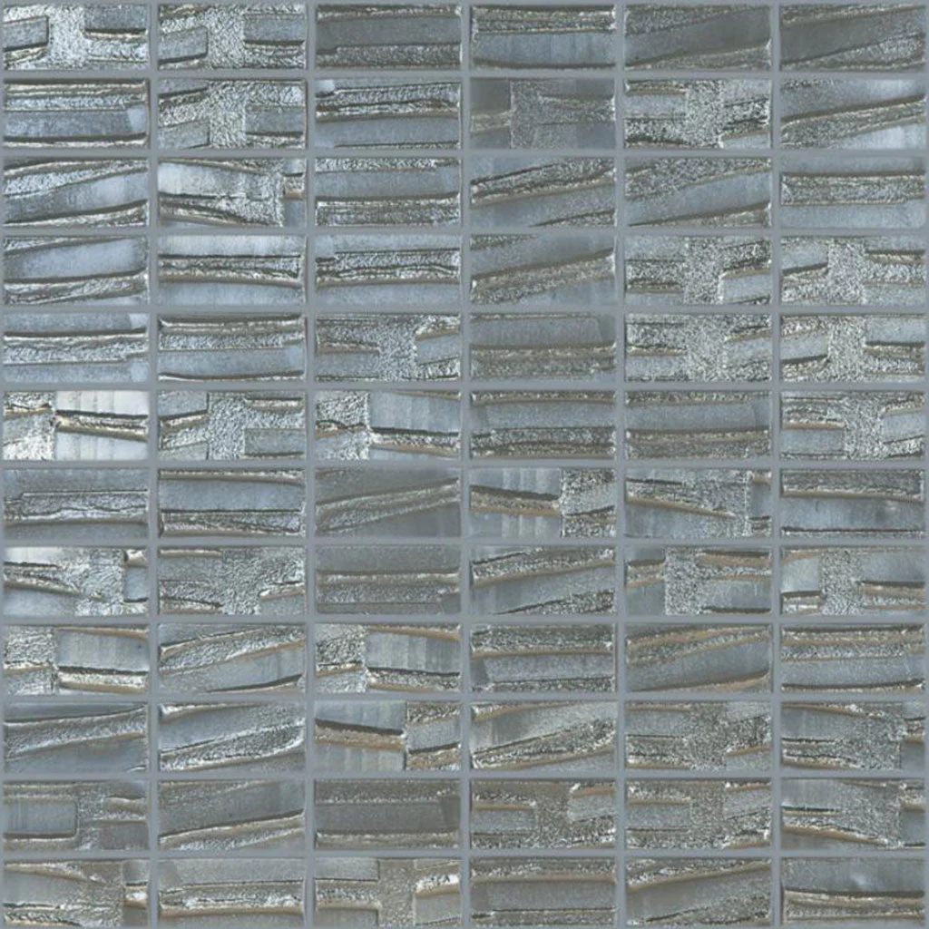 Galaxy - Silver, 1" x 2" - Glass Tile