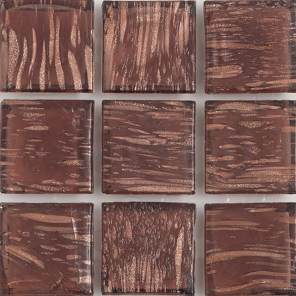 Garnet Aventurina, 1" x 1" - Glass Tile