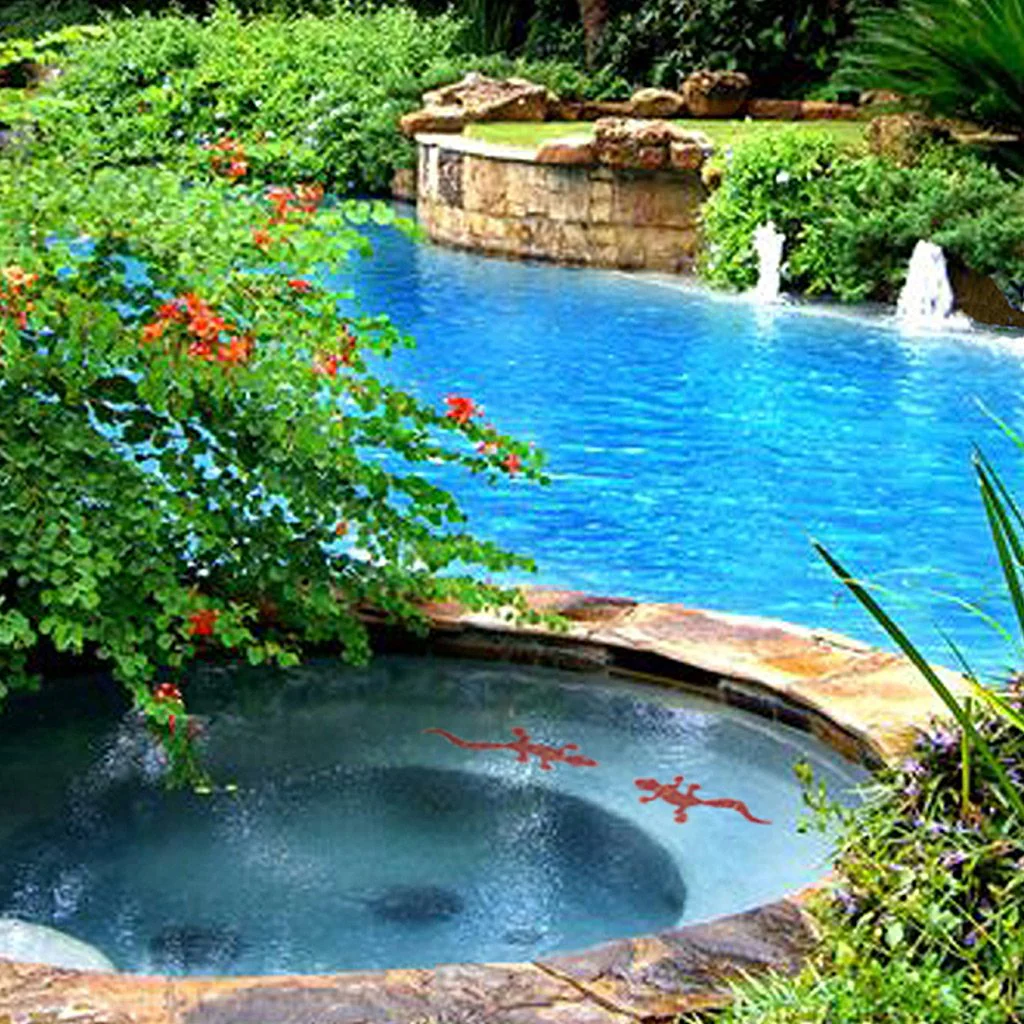 Gecko - Red - Pool Mosaic - Image 2