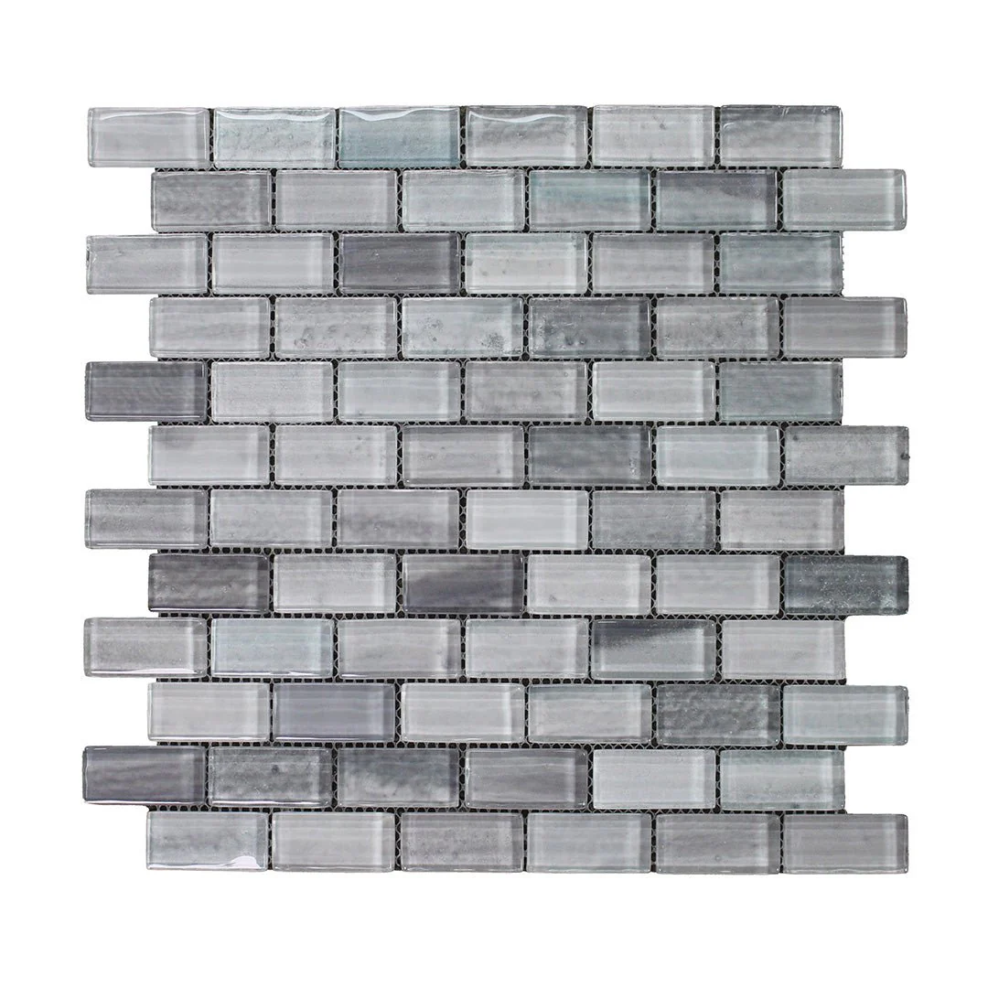 Gemstone Silver, 1" x 2" - Glass Tile
