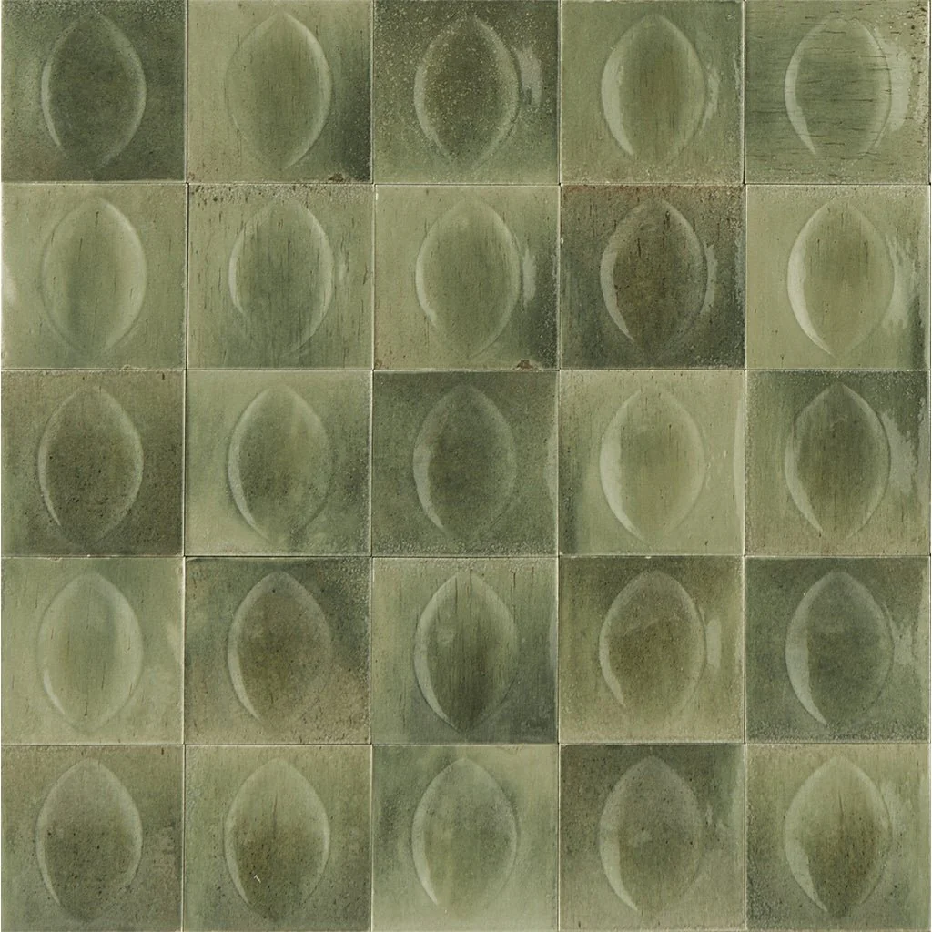 Giada Glossy, 4" x 4" Egg Deco - Porcelain Tile