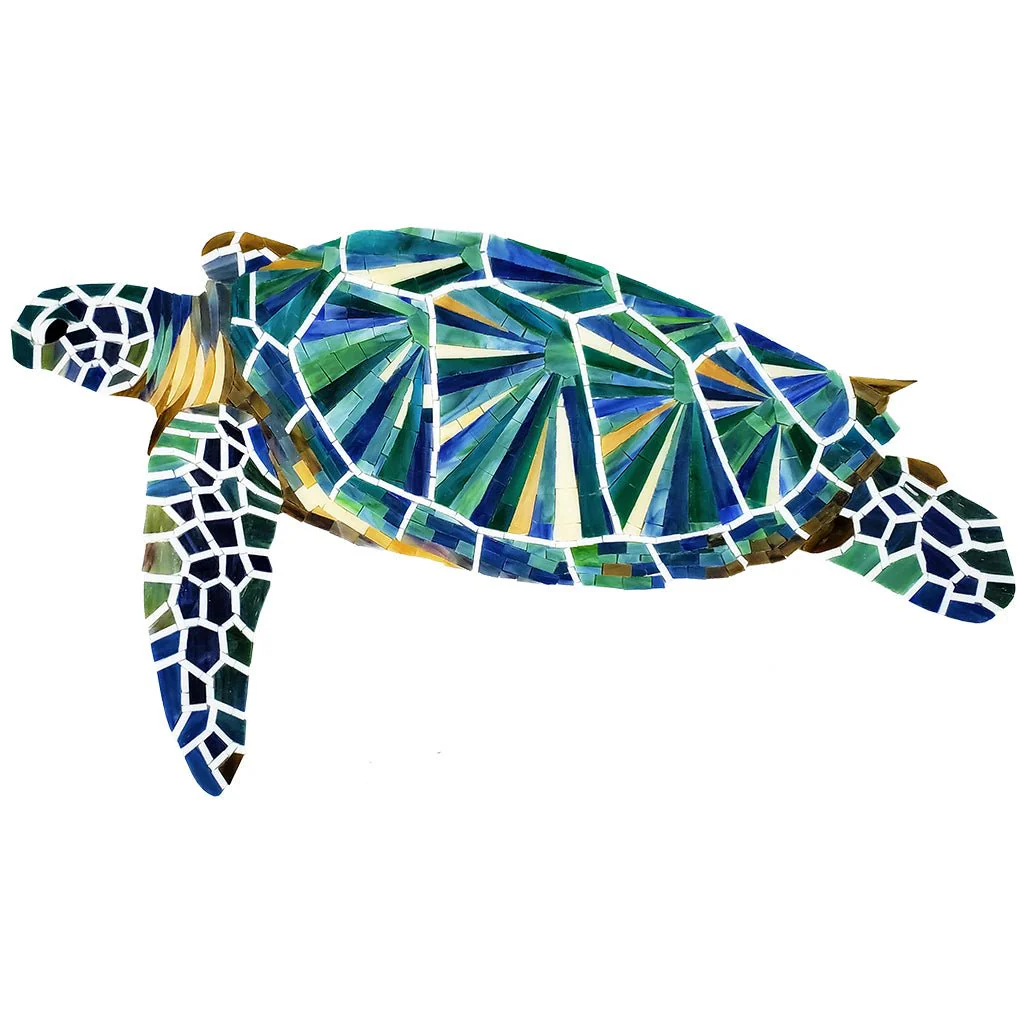 Glass Sea Turtle - Pool Mosaic - Image 2
